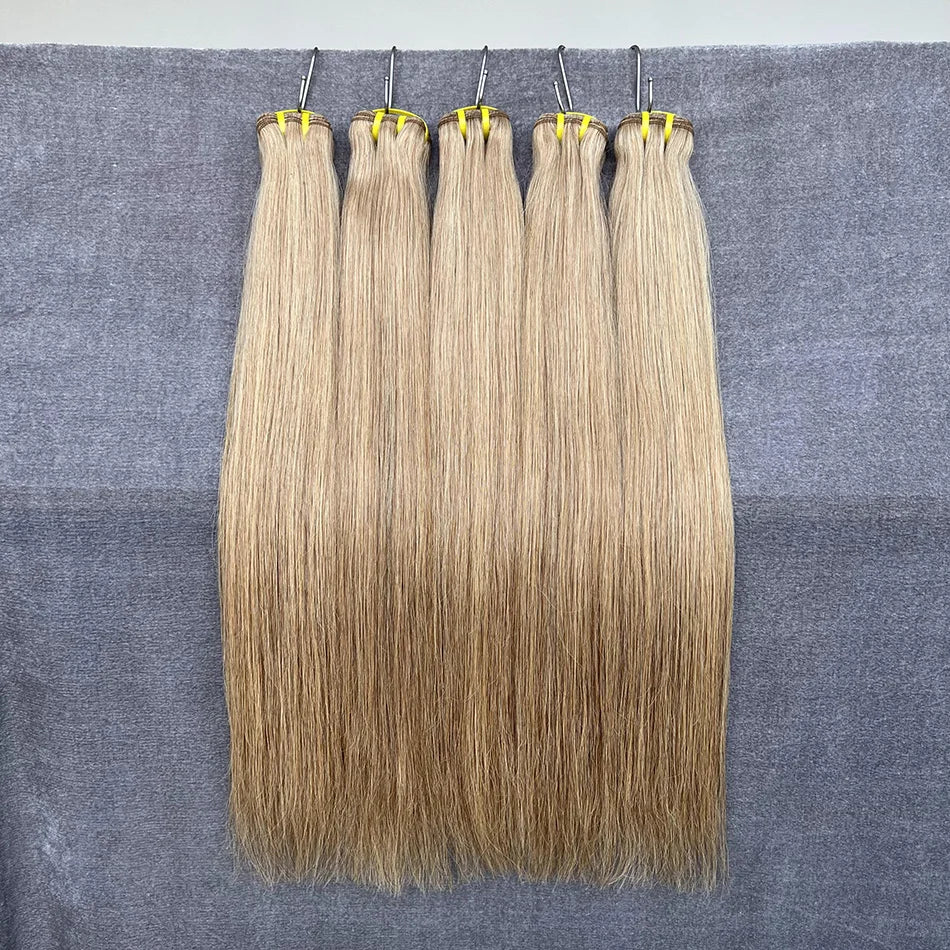 Honey Blonde #27 #30 Colored Straight Human Hair Bundles 16-30 Inch 100% Unprocessed Raw Human Hair Extensions Weave For Women