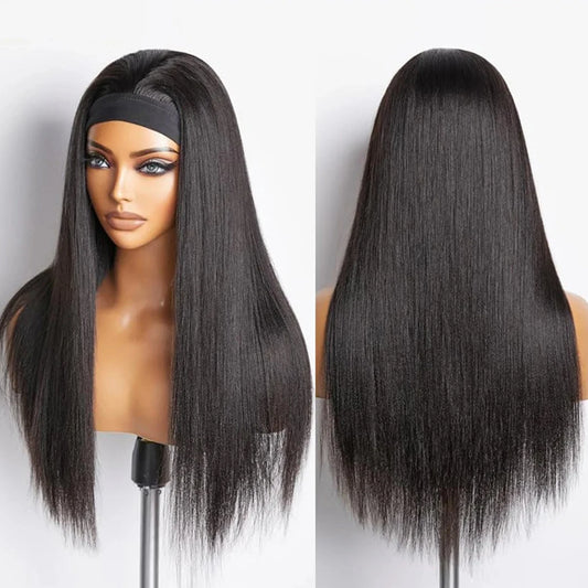 Straight Headband Wig — Brazilian Hair, 180% Density