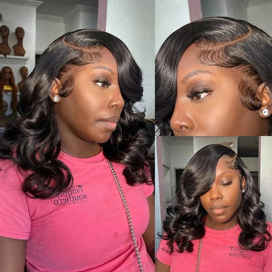 Brazilian Body Wave Bob Wig — Pre-Plucked, 13x4 Lace Front