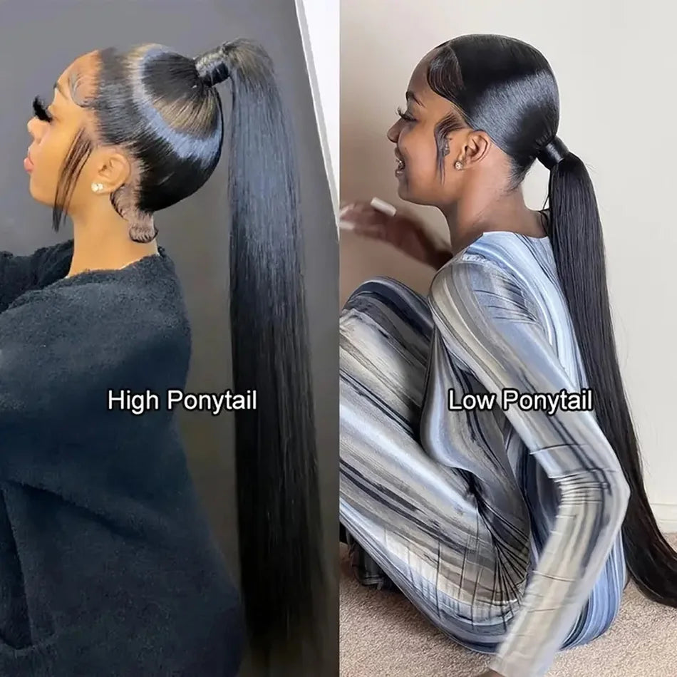 Straight Wrap-Around Ponytail — Brazilian Remy Human Hair