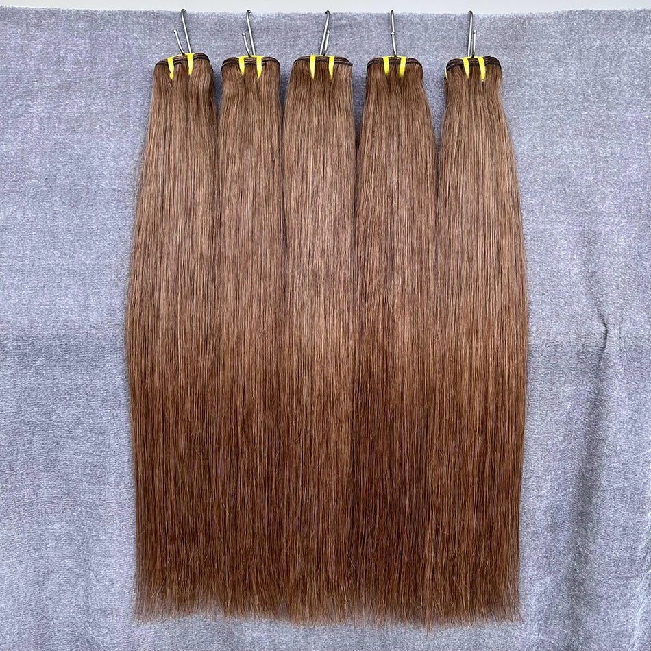 Honey Blonde #27 #30 Colored Straight Human Hair Bundles 16-30 Inch 100% Unprocessed Raw Human Hair Extensions Weave For Women
