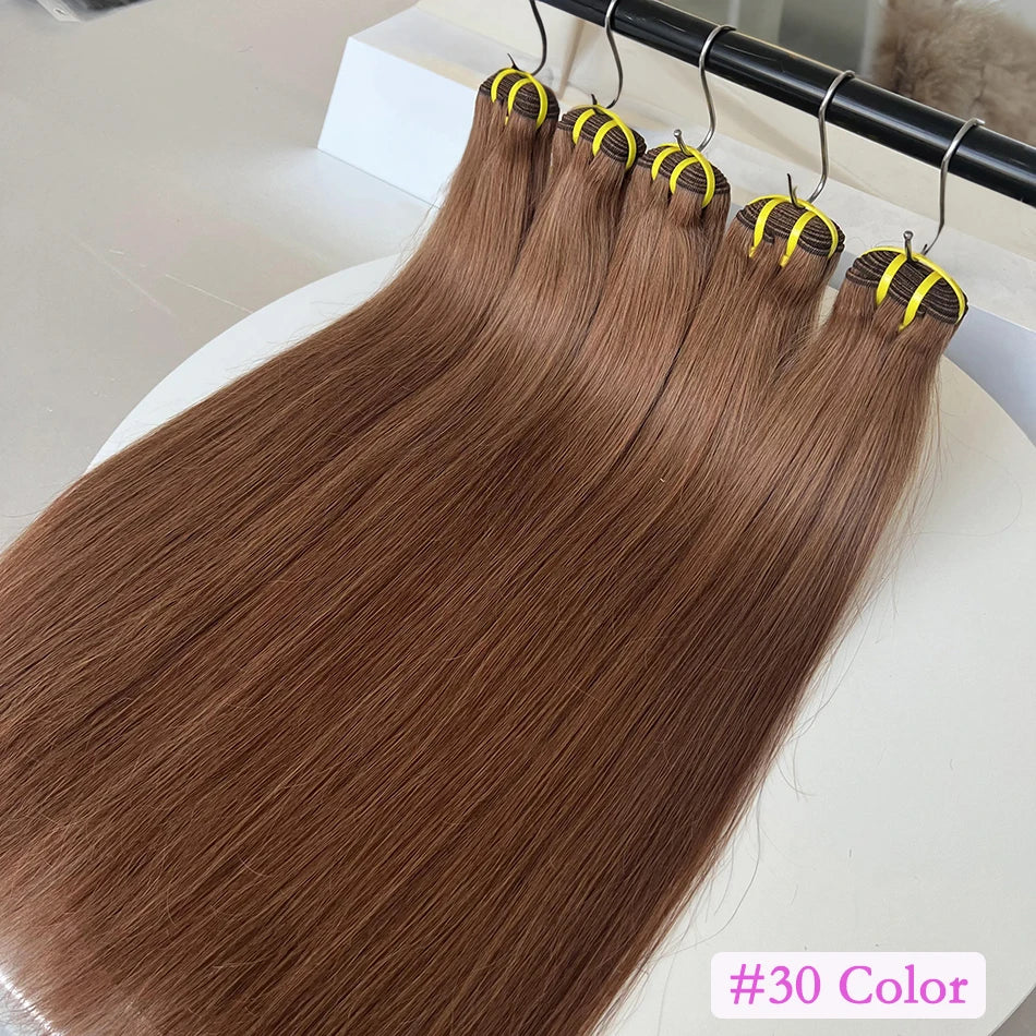Honey Blonde #27 #30 Colored Straight Human Hair Bundles 16-30 Inch 100% Unprocessed Raw Human Hair Extensions Weave For Women
