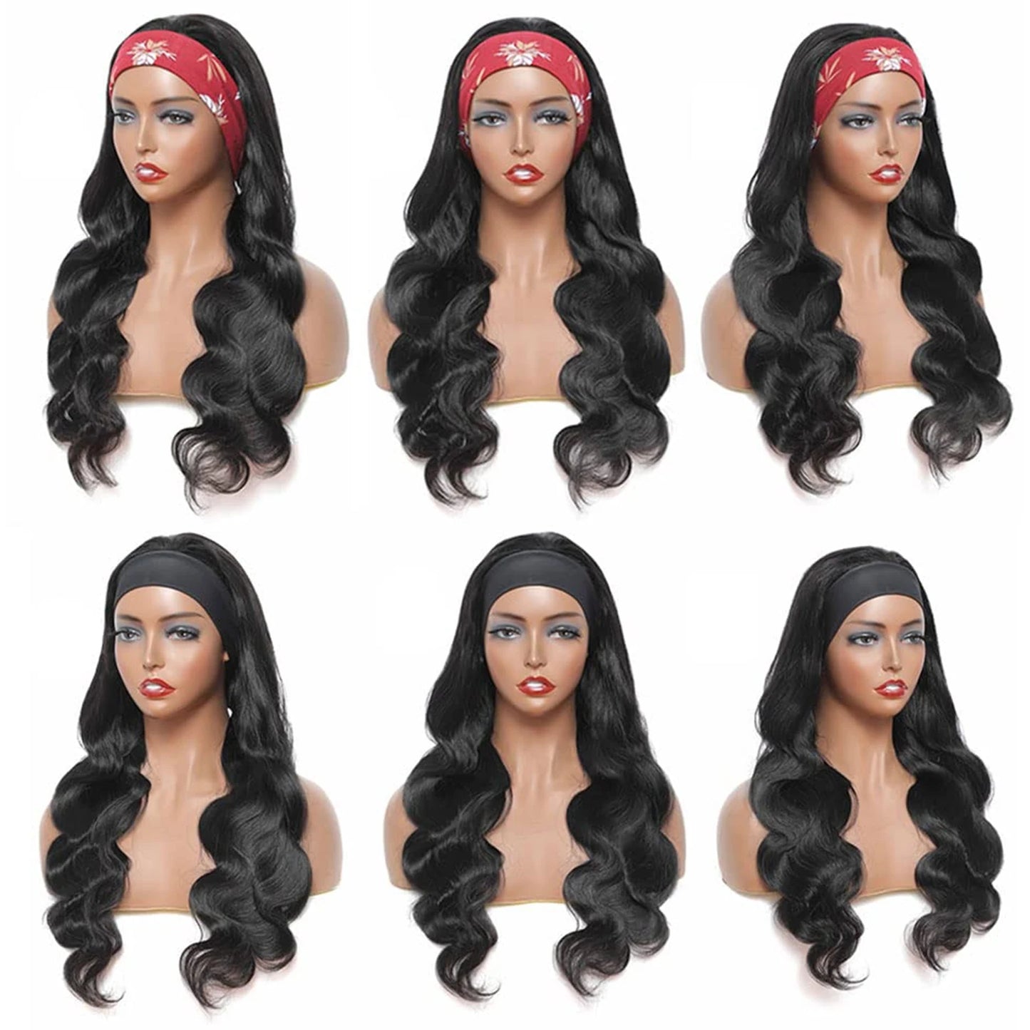 Body Wave Headband Wig — 22–24 Inch, Full Machine Made