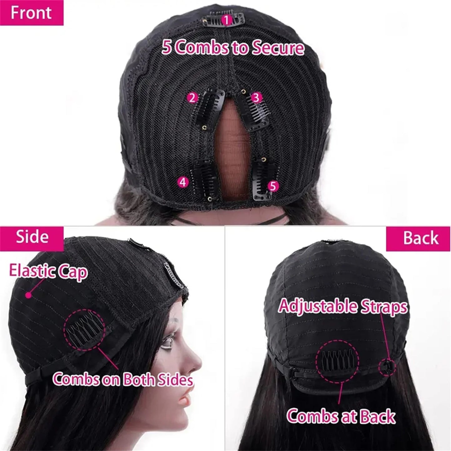 V-Part Loose Wavy Wig — Brazilian Remy Hair, 180% Density