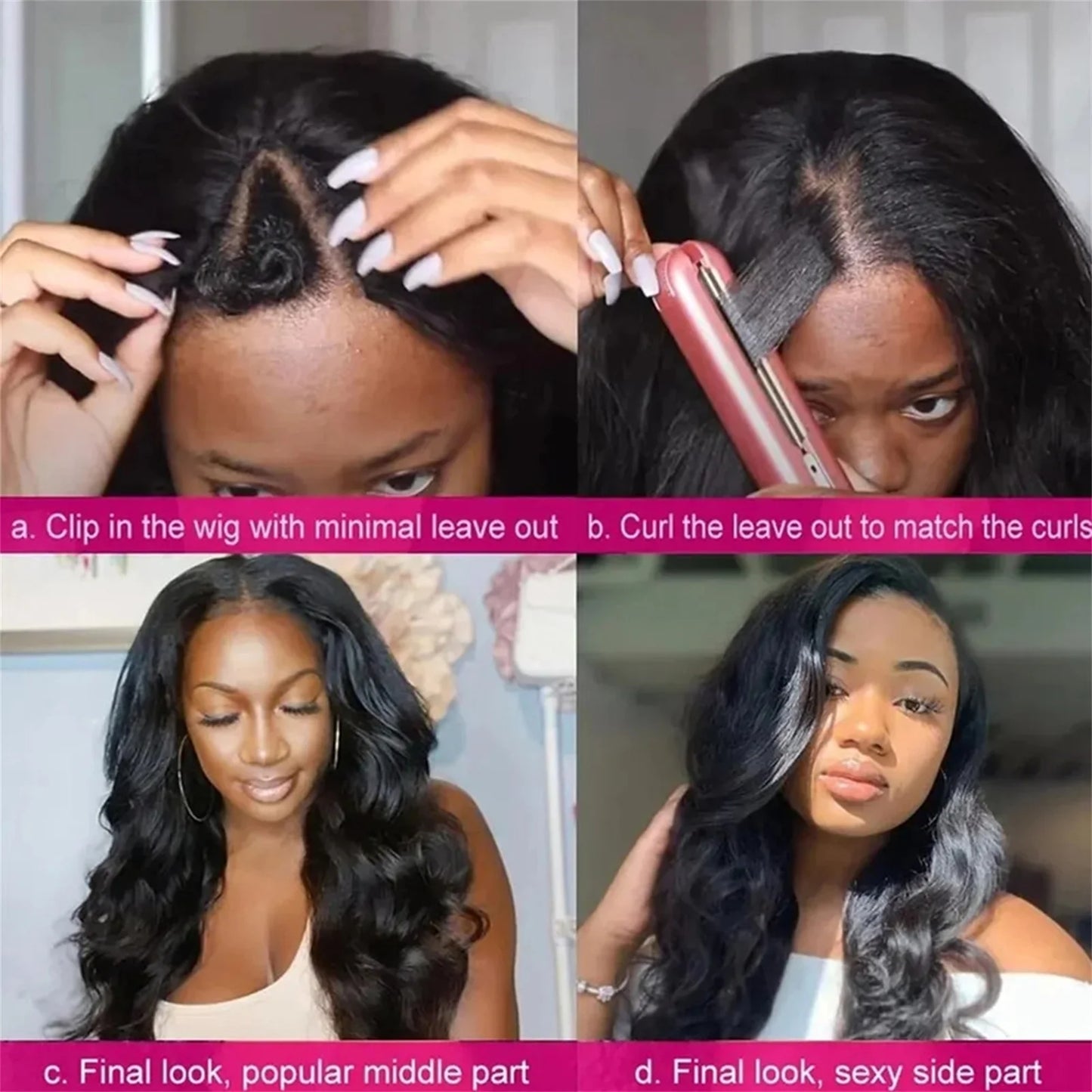 V-Part Loose Wavy Wig — Brazilian Remy Hair, 180% Density