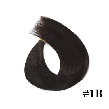 Nano Ring Hair Extensions 100% Human Hair Straight Weft Pre-tipped Strands For Easy DIY Hair Extension Application