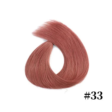 Nano Ring Hair Extensions 100% Human Hair Straight Weft Pre-tipped Strands For Easy DIY Hair Extension Application