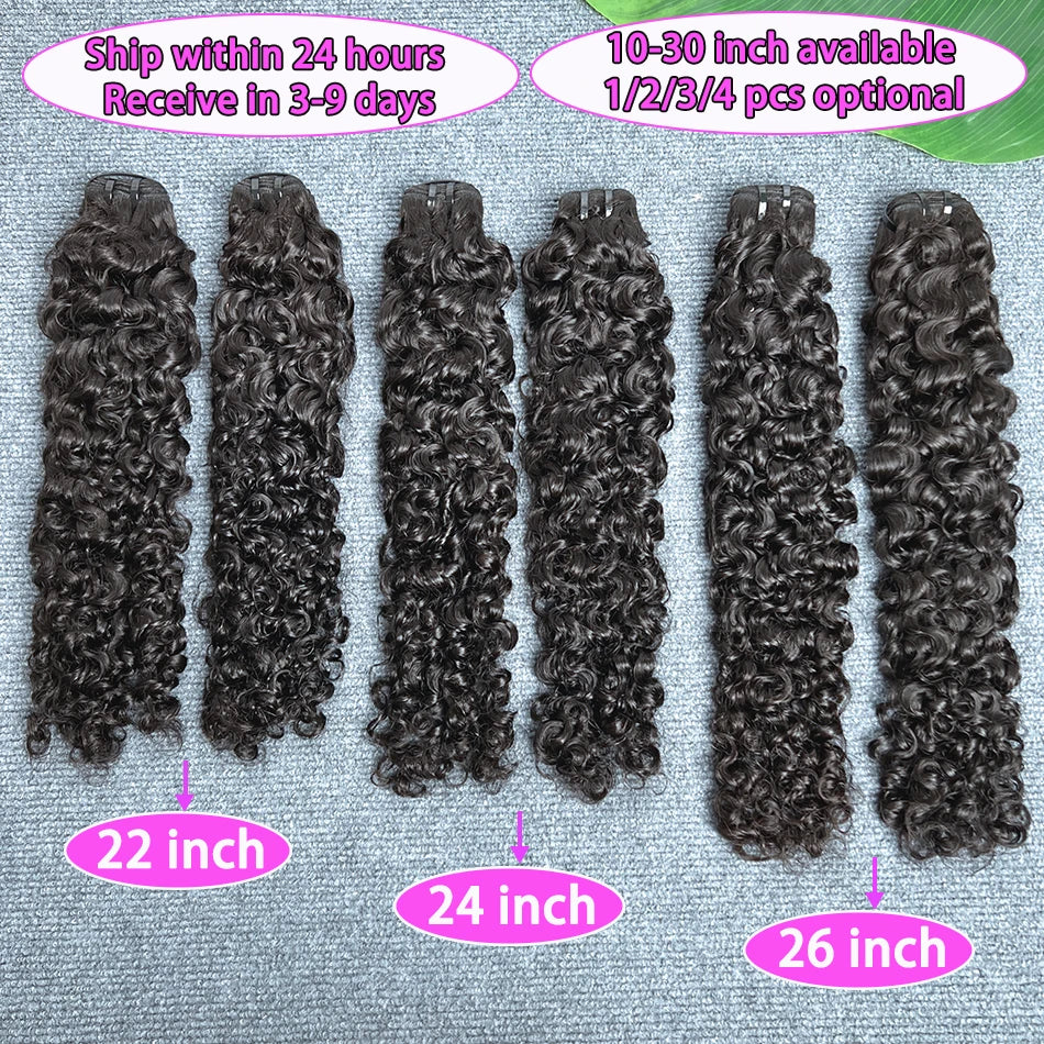 Burmese Curly 100% Human Hair Bundles #1B Natural Black Color Wavy Raw Virgin Hair Weave Extensions Bouncy Curly Vietnamese Hair