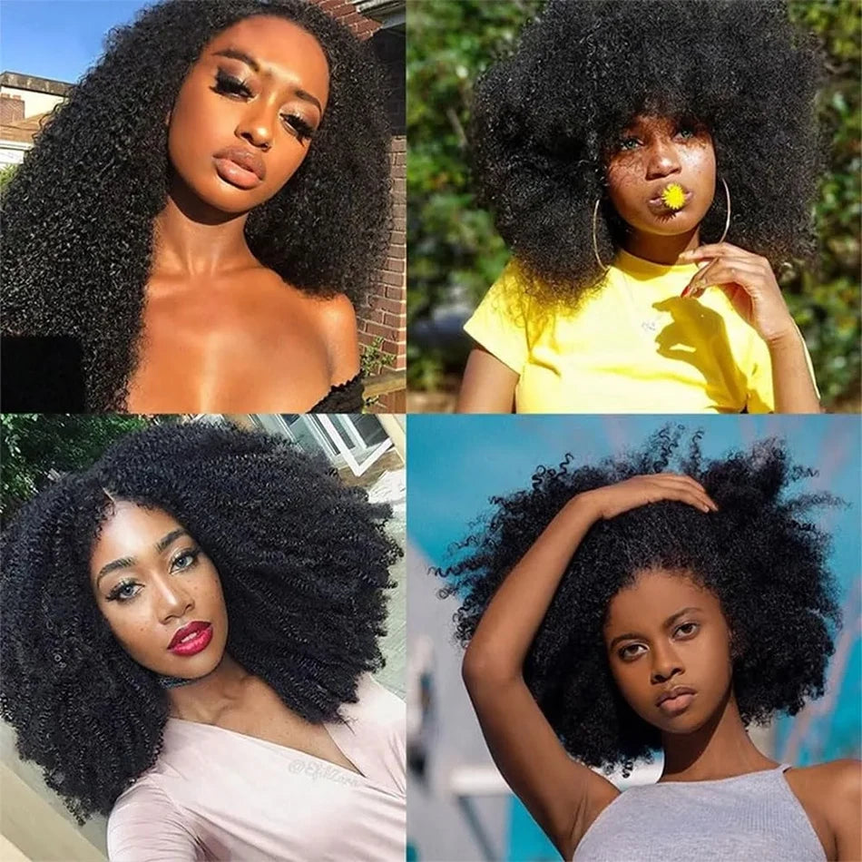 Afro Kinky Curly Hair Bundles — Virgin Unprocessed, 8–24 Inch