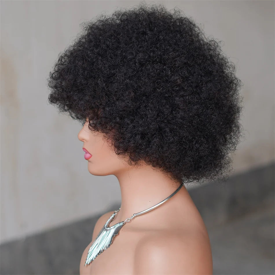 Afro Kinky Curly Wave Wig — Natural Colour, 250% Density