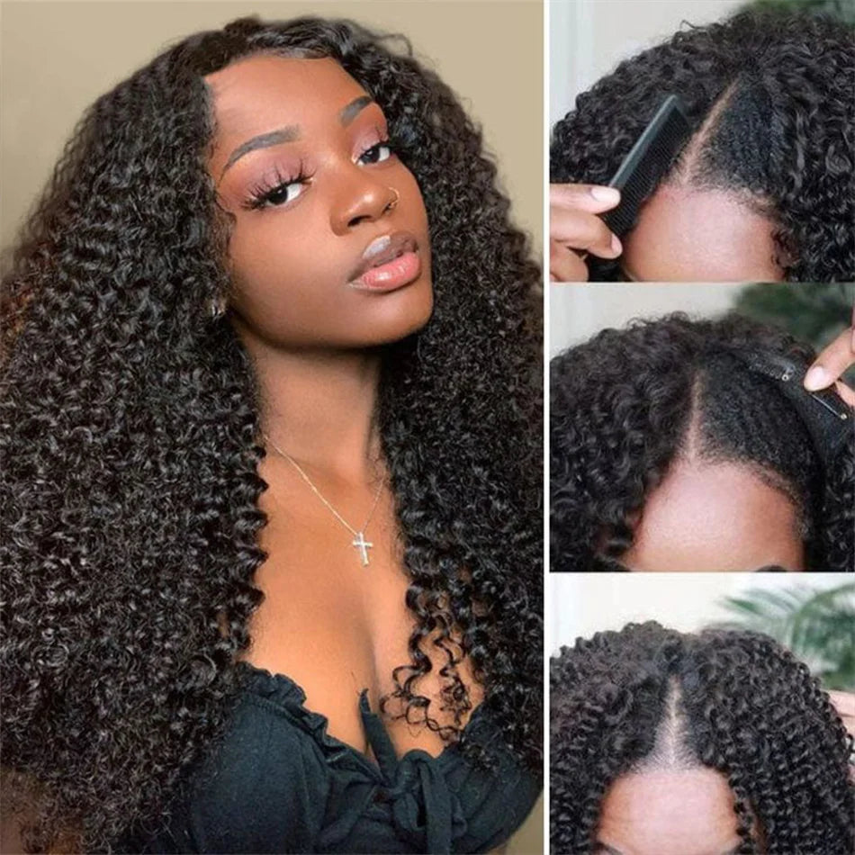 V-Part Water Wave Wig — Wet & Wavy, No Leave-Out, 32 Inch