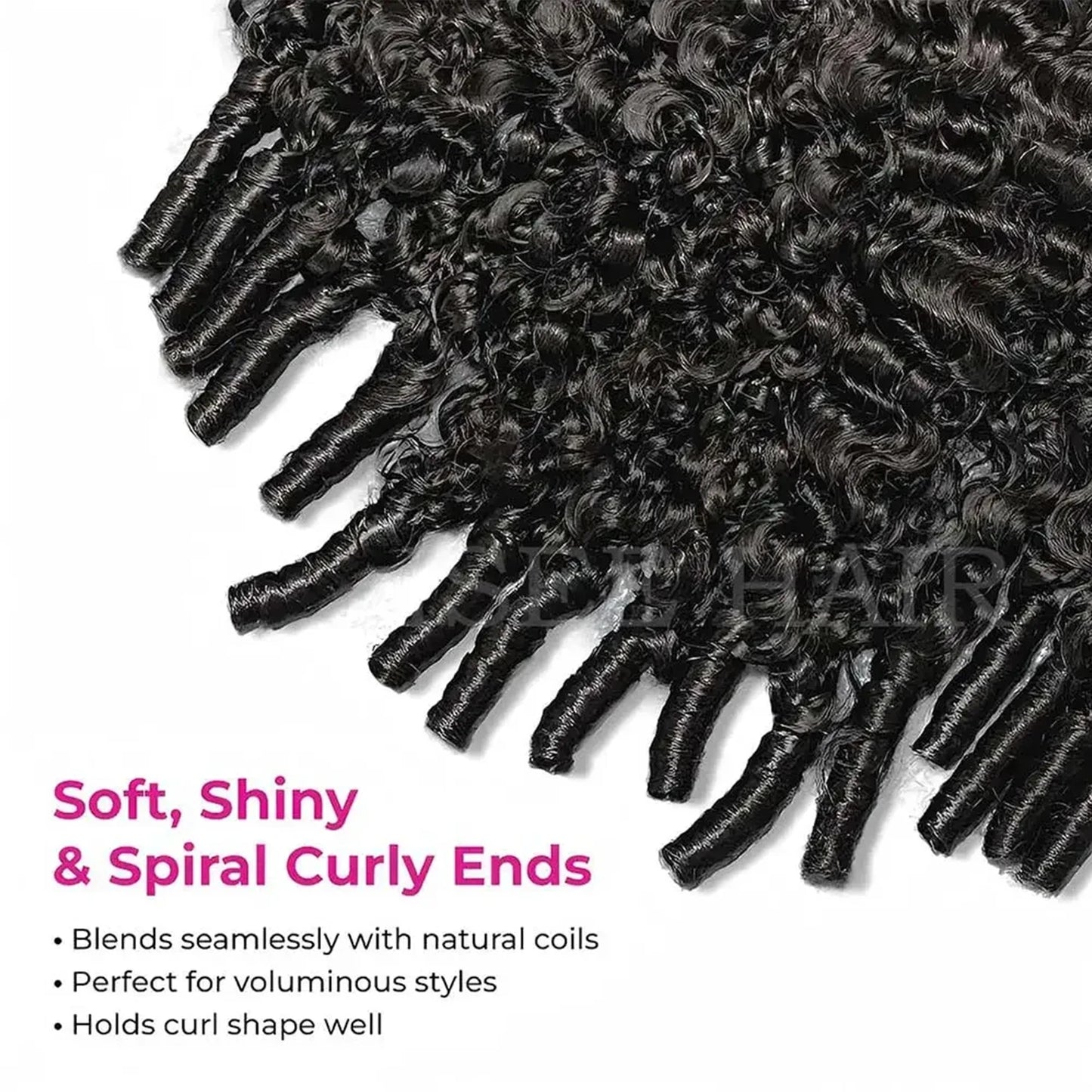 Burmese Curly 3-in-1 Half Wig — Clip-In Flip Over with Drawstring