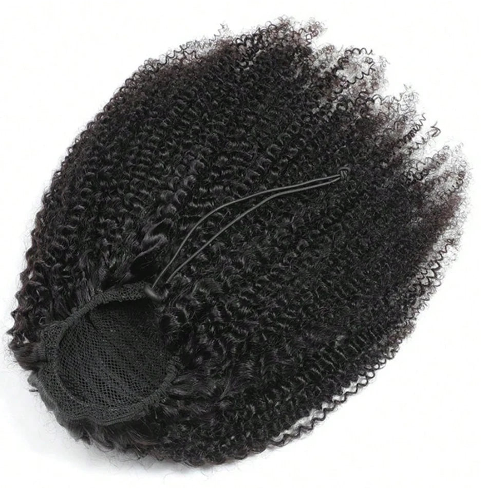 Afro Kinky Curly Ponytail — Mongolian Remy Human Hair