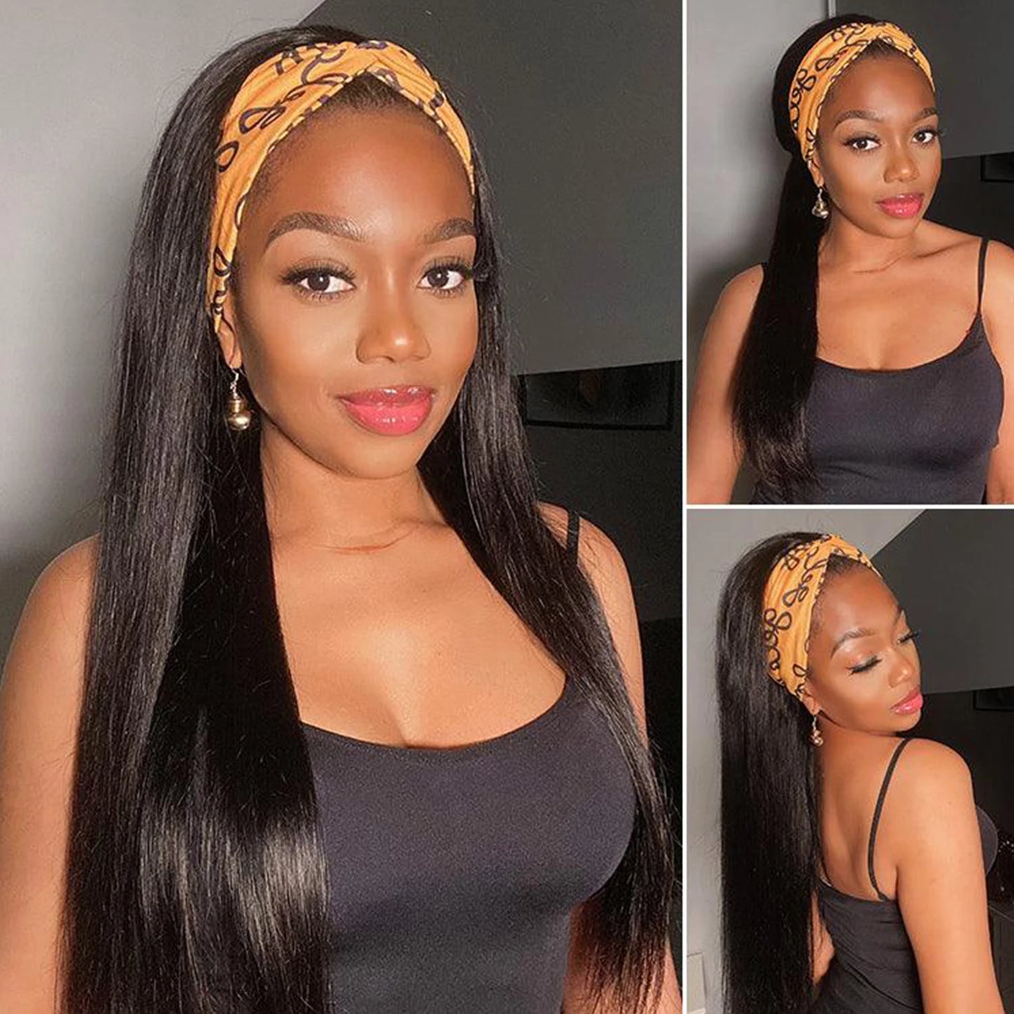 Straight Headband Wig — 24 Inch, Full Machine Made