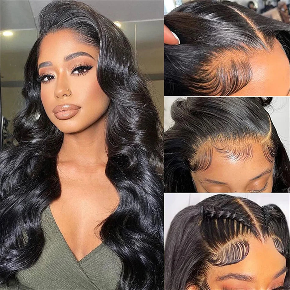 Body Wave 13x4 Lace Front Wig — Natural Black, 22–24 Inch