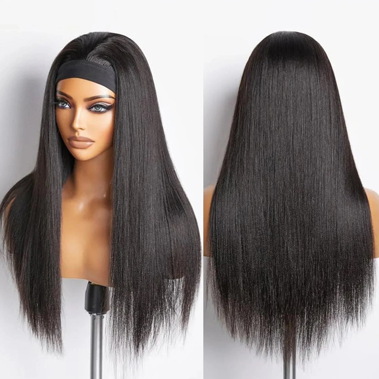 Straight Headband Wig — Brazilian Hair, 180% Density