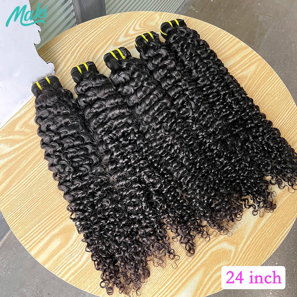 Deep Curly Human Hair Bundles 100% Unprocessed Raw Virgin 10-30 Inches Vietnamese Bouncy Curly Hair Weave Extensions For Women