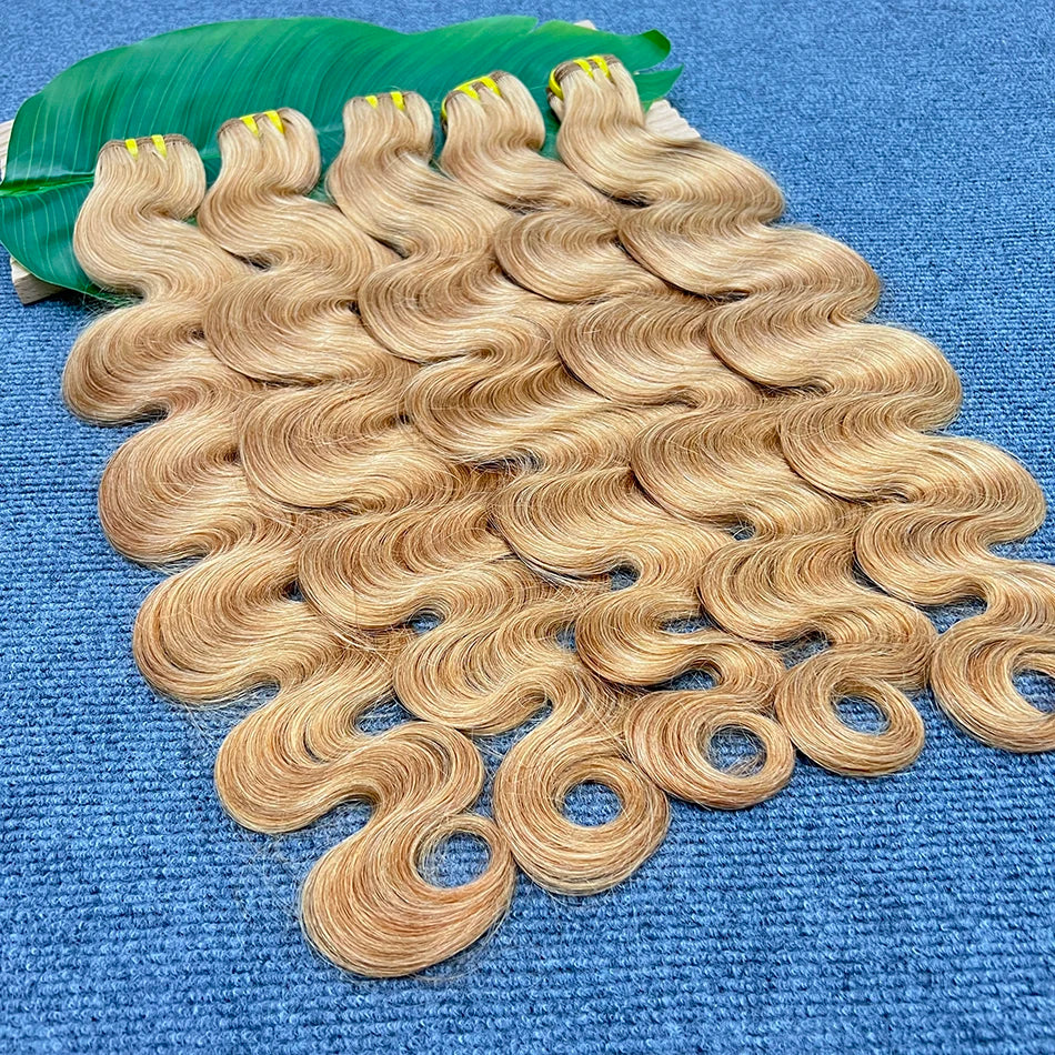 #27 Color Human Hair Body Wave Bundles 16-30 Inches Vietnamese 100% Virgin Human Hair Extensions Weaving 1/2/3/4 PCS For Women
