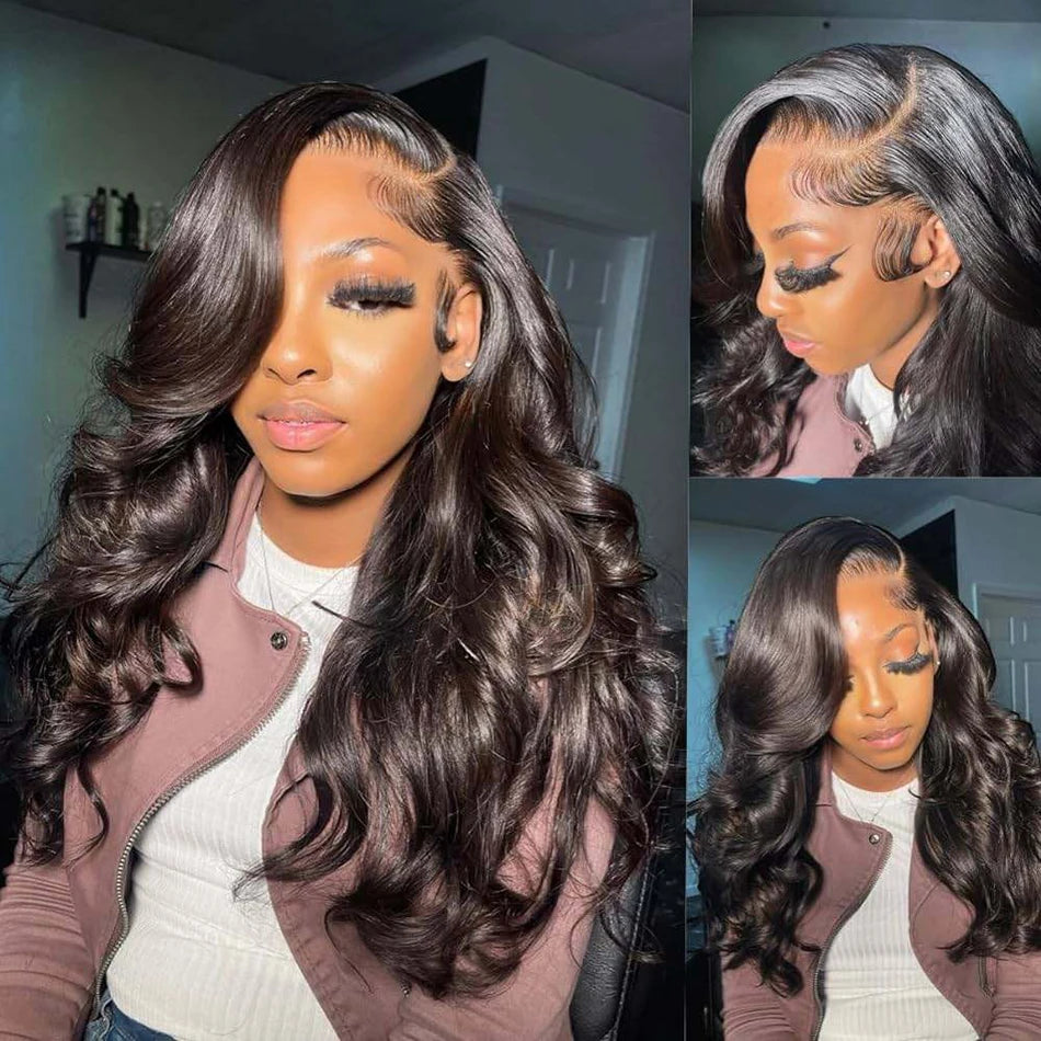 Body Wave Super Double Drawn Human Hair Wigs 4x4 HD Closure 13x4 HD Lace Frontal Wig 200 250% Density Vietnamese Raw Virgin Hair