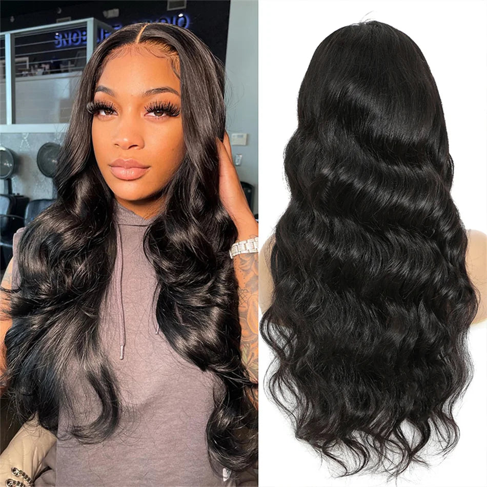 Body Wave 13x4 Lace Front Wig — Natural Black, 22–24 Inch