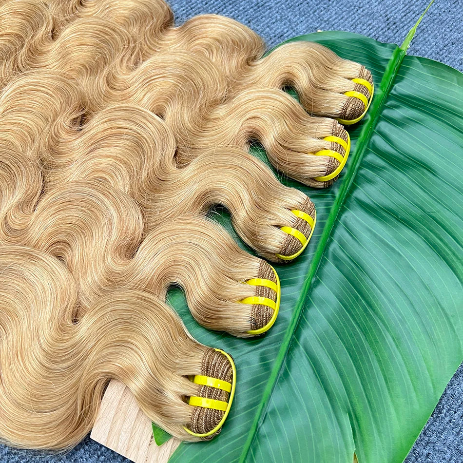 #27 Color Human Hair Body Wave Bundles 16-30 Inches Vietnamese 100% Virgin Human Hair Extensions Weaving 1/2/3/4 PCS For Women