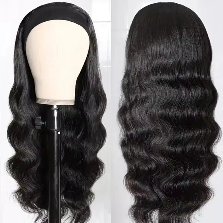 Body Wave Headband Wig — 30 Inch, 180% Density Remy Hair