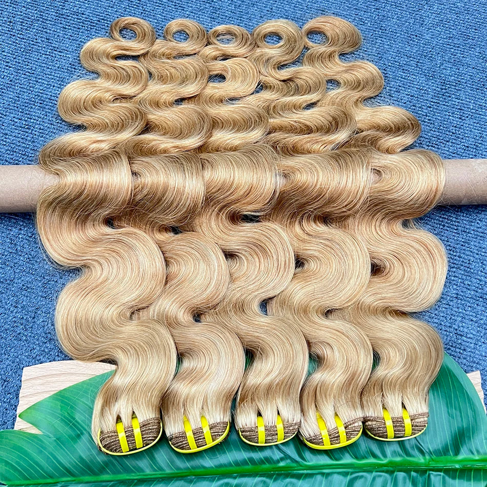 #27 Color Human Hair Body Wave Bundles 16-30 Inches Vietnamese 100% Virgin Human Hair Extensions Weaving 1/2/3/4 PCS For Women