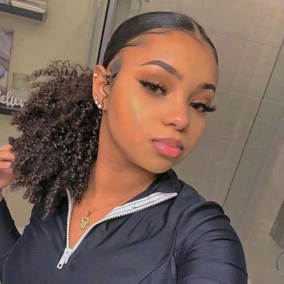 Afro Kinky Curly Ponytail — Mongolian Remy Human Hair
