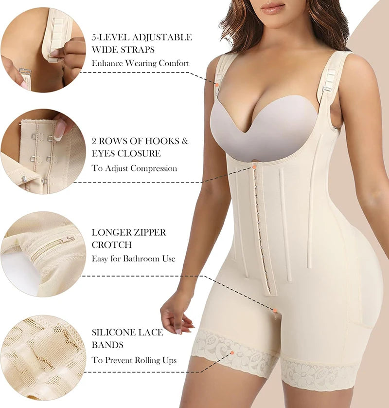 Faja Colombiana Bodysuit — Butt Lift & Tummy Control