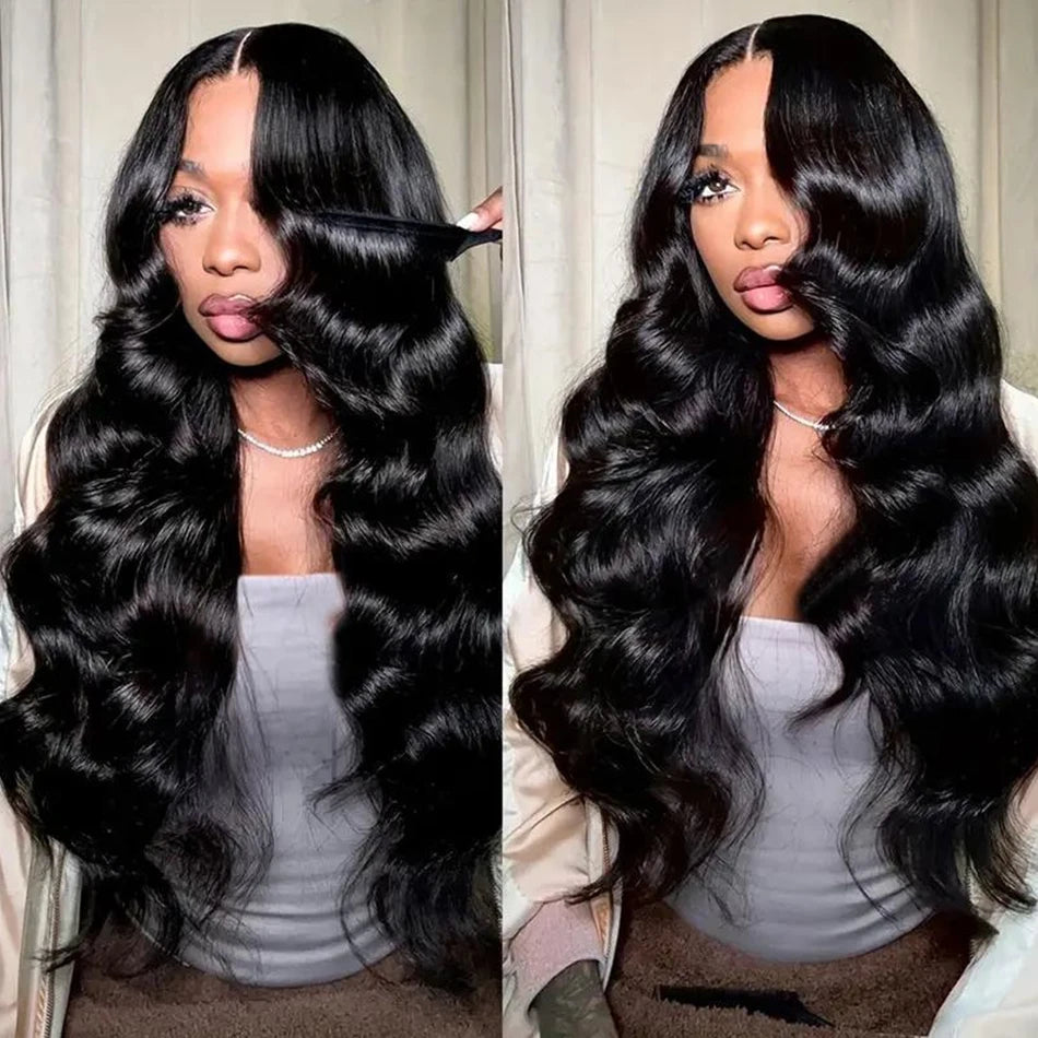 Body Wave 13x4 Lace Front Wig — Natural Black, 22–24 Inch