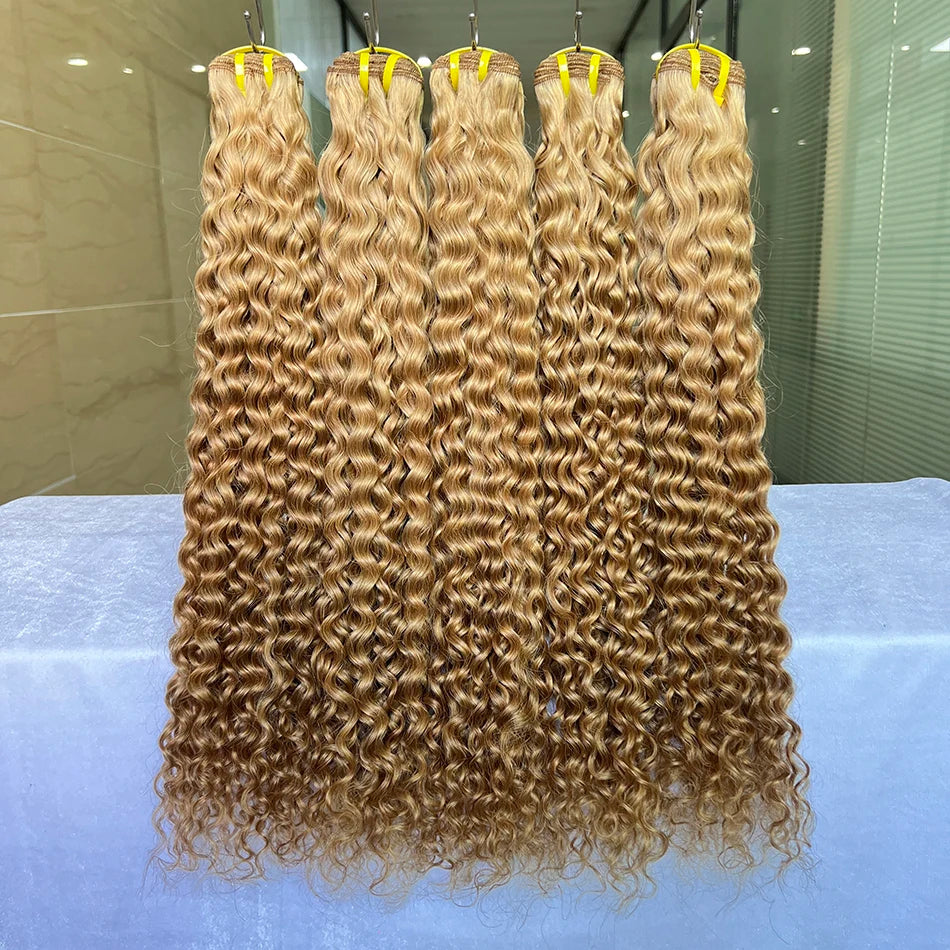 Deep Curly #27 Color Human Hair Bundles 100% Virgin Vietnamese Hair Weave Extensions 100grams 1/2/3 pcs 18-26 Inch For Women