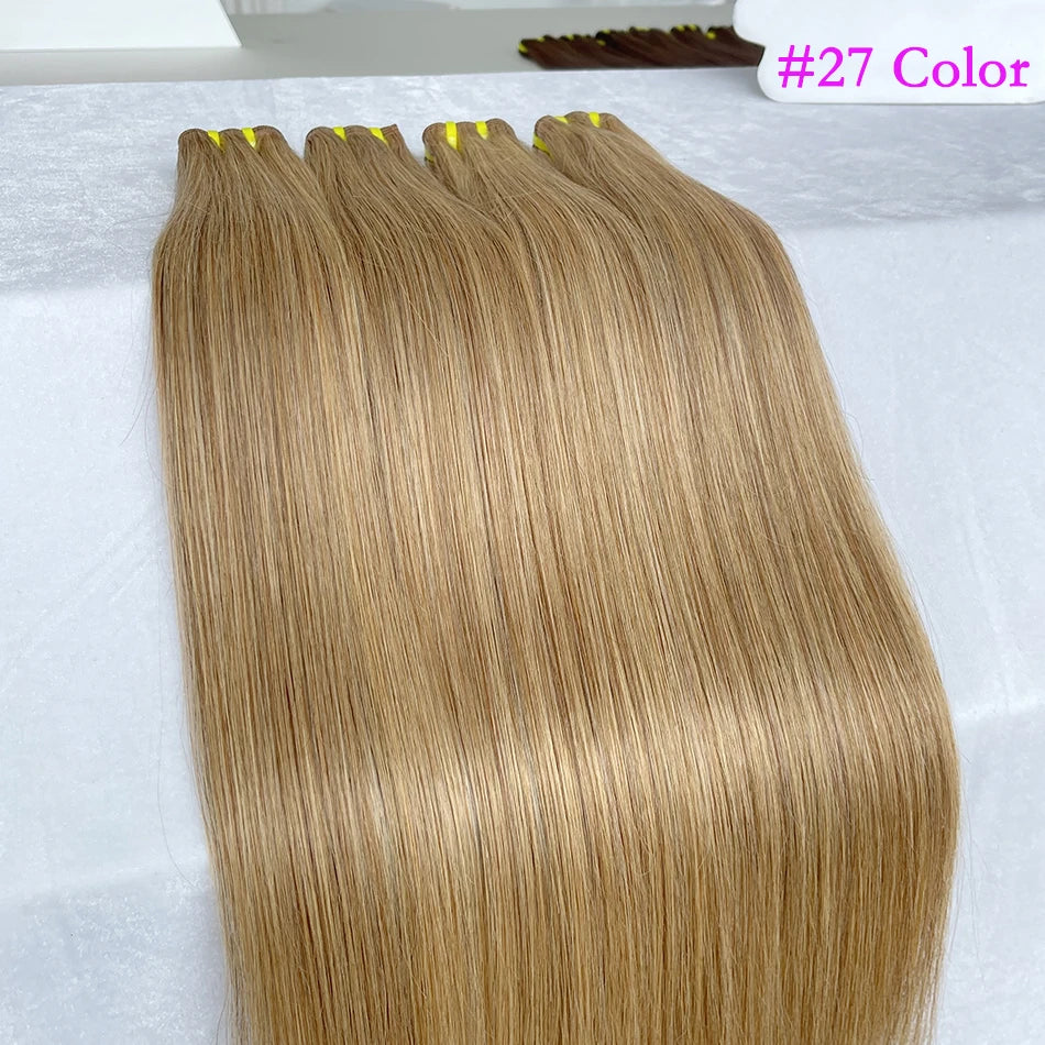 Honey Blonde #27 #30 Colored Straight Human Hair Bundles 16-30 Inch 100% Unprocessed Raw Human Hair Extensions Weave For Women