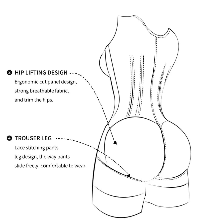 Colombian Faja Bodysuit — 9-Bone High Compression