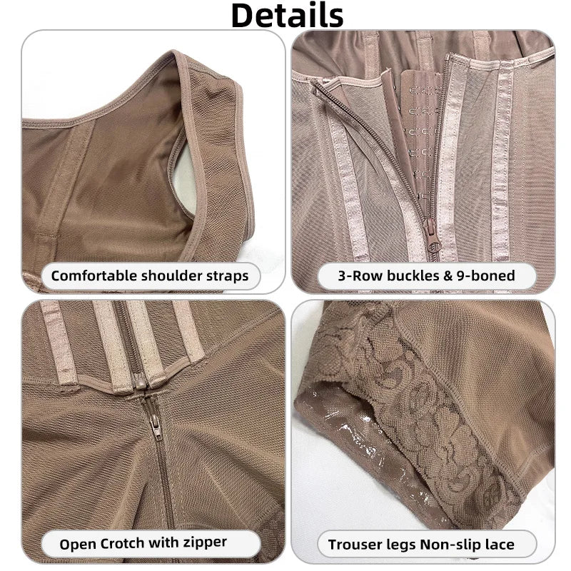 Colombian Faja Bodysuit — 9-Bone High Compression