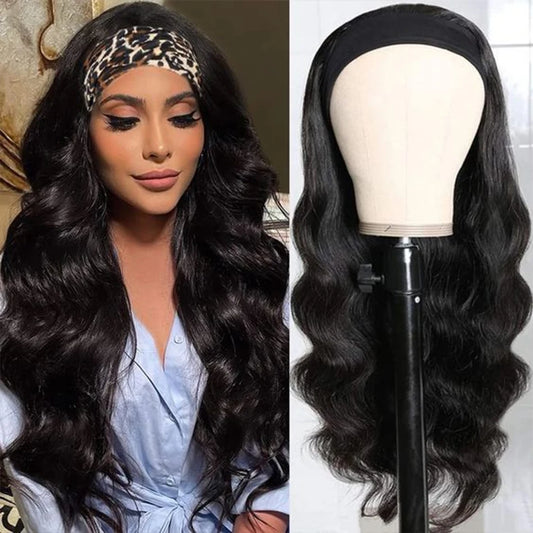 Body Wave Headband Wig — 30 Inch, 180% Density Remy Hair