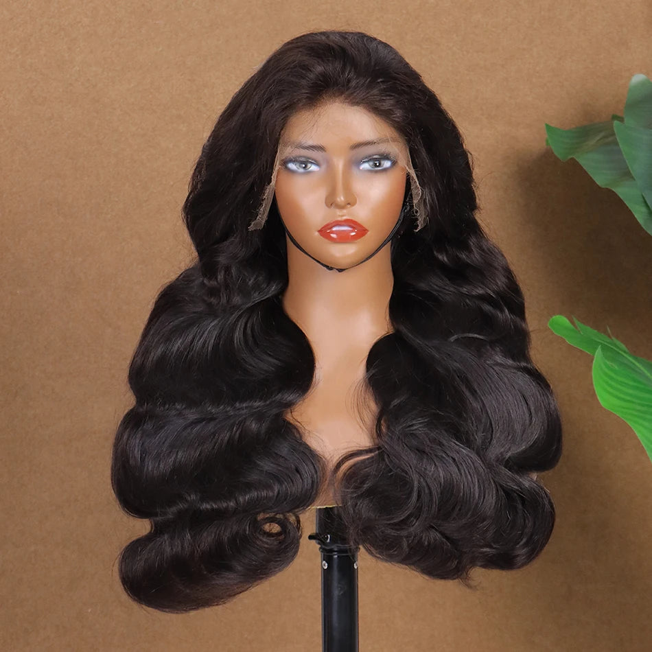 Body Wave Double Drawn Human Hair Wigs 4x4 13x4 HD Lace Closure Frontal Wig Preplucked Lace Wigs Vietnamese 100% Raw Virgin Hair