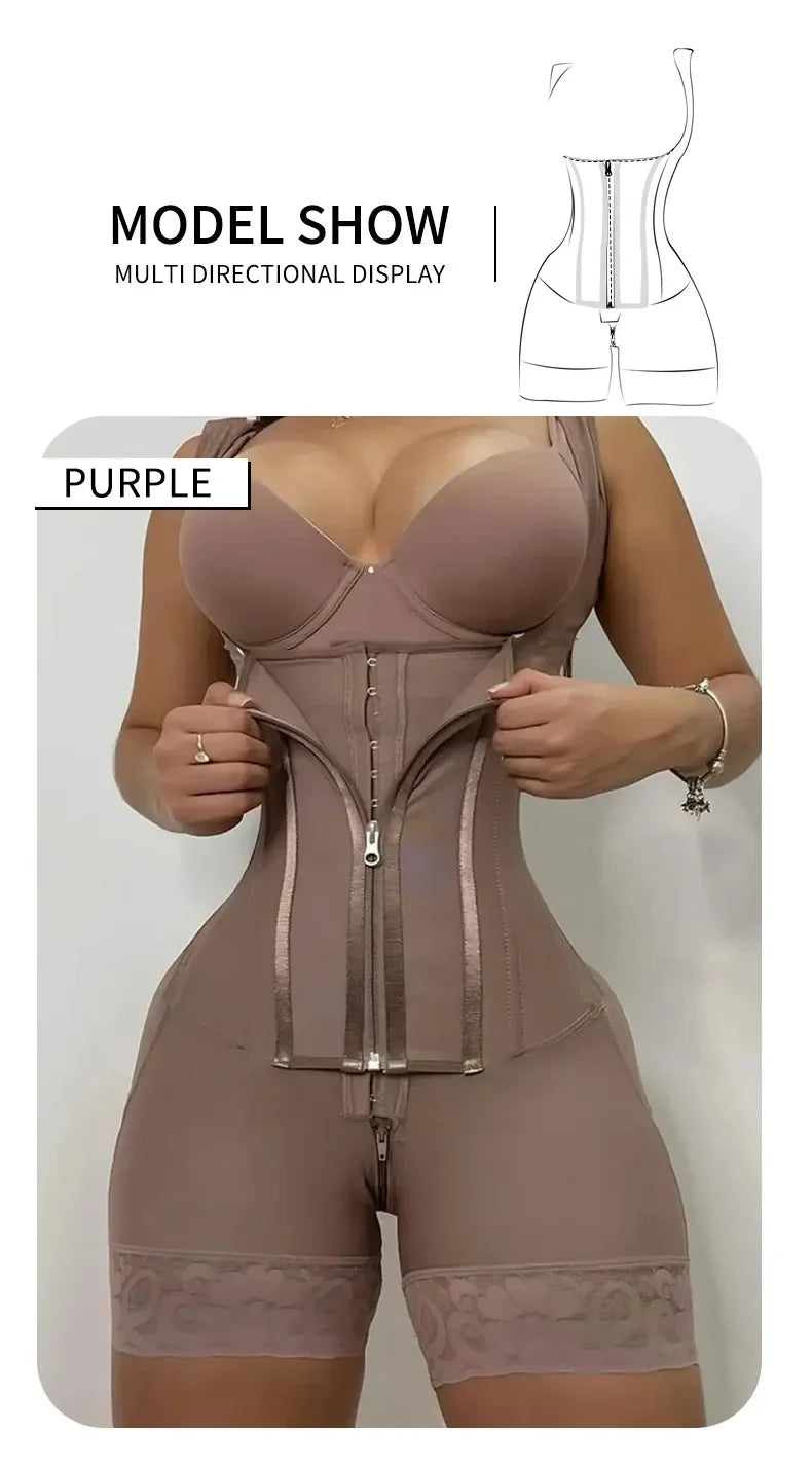Colombian Faja Bodysuit — 9-Bone High Compression