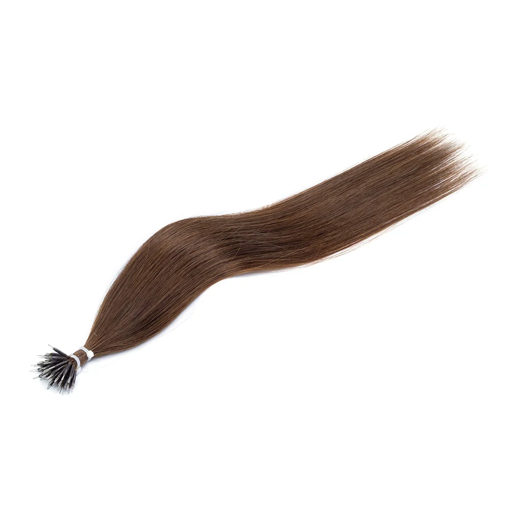 Nano Tip Human Hair Extensions – Ash & Bleach Blonde Balayage, 16–20″, 30g (50 Strands)