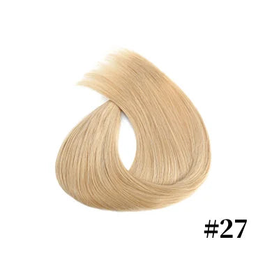 Nano Ring Hair Extensions 100% Human Hair Straight Weft Pre-tipped Strands For Easy DIY Hair Extension Application
