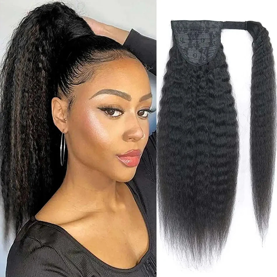 Water Wave Wrap-Around Ponytail — Remy Human Hair, 30–32 Inch