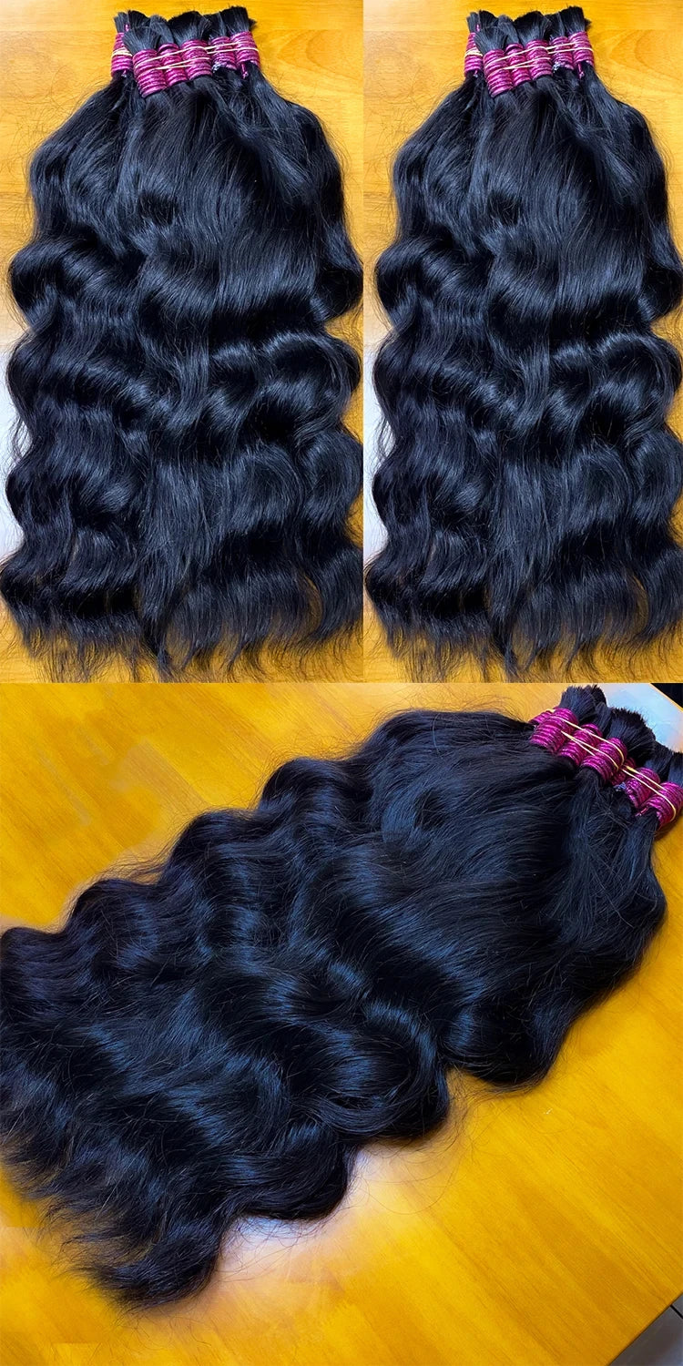 Vietnamese Curly Human Hair Bulk, 100% Virgin Human Hair for Braiding