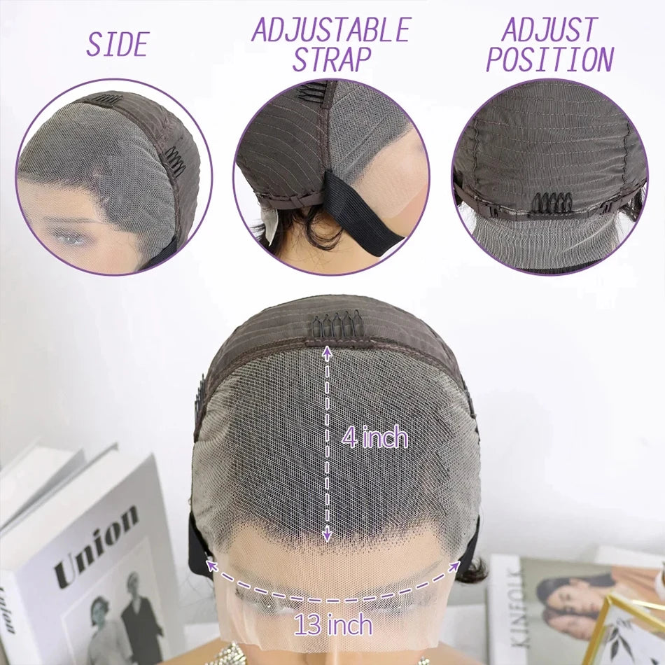 Straight Pixie Cut Wig — Brazilian Human Hair, Lace Front