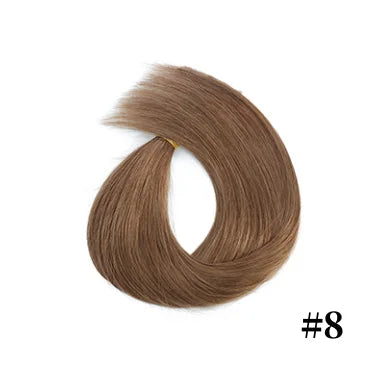 Nano Ring Hair Extensions 100% Human Hair Straight Weft Pre-tipped Strands For Easy DIY Hair Extension Application