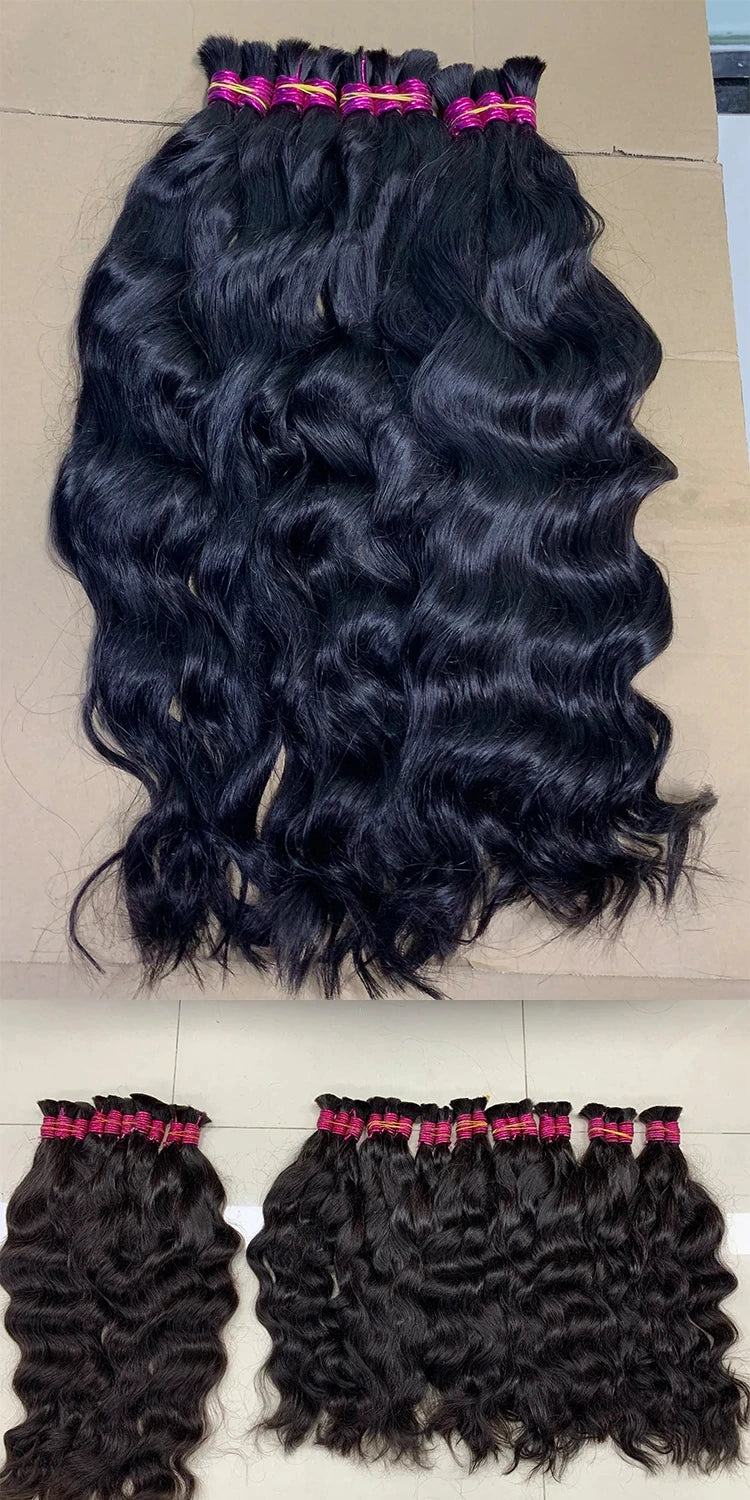 Vietnamese Curly Human Hair Bulk, 100% Virgin Human Hair for Braiding