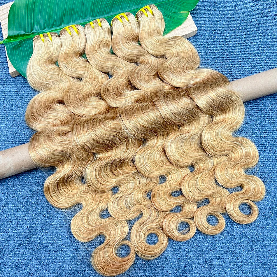 #27 Color Human Hair Body Wave Bundles 16-30 Inches Vietnamese 100% Virgin Human Hair Extensions Weaving 1/2/3/4 PCS For Women