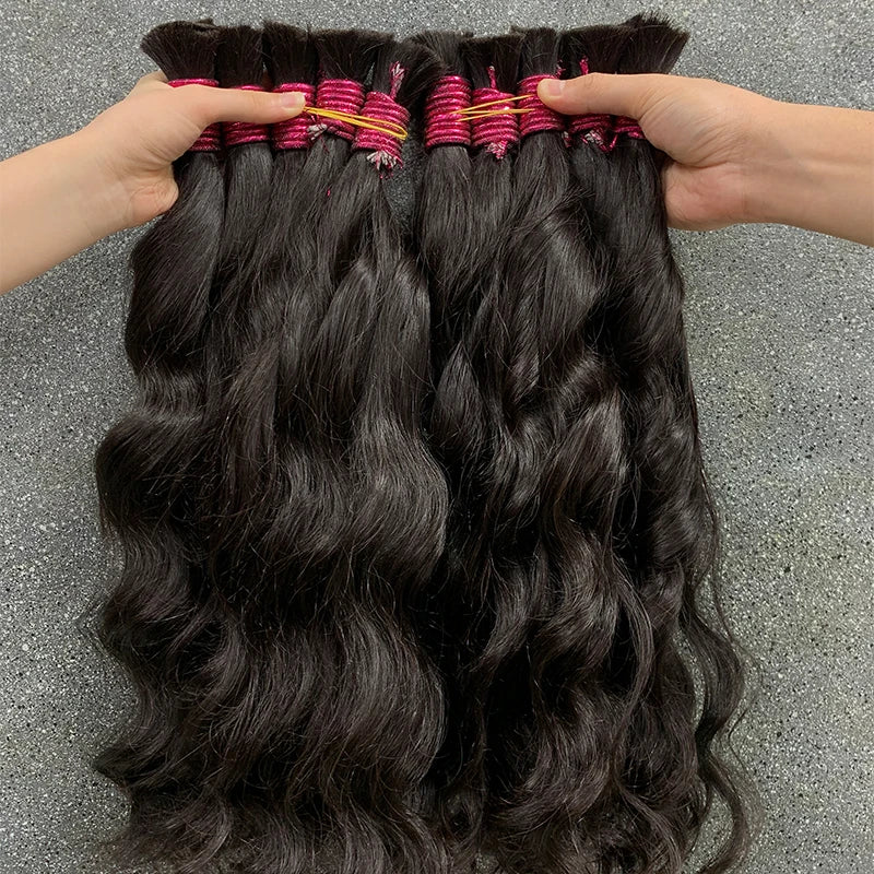 Indian Water Wave Human Braiding Hair