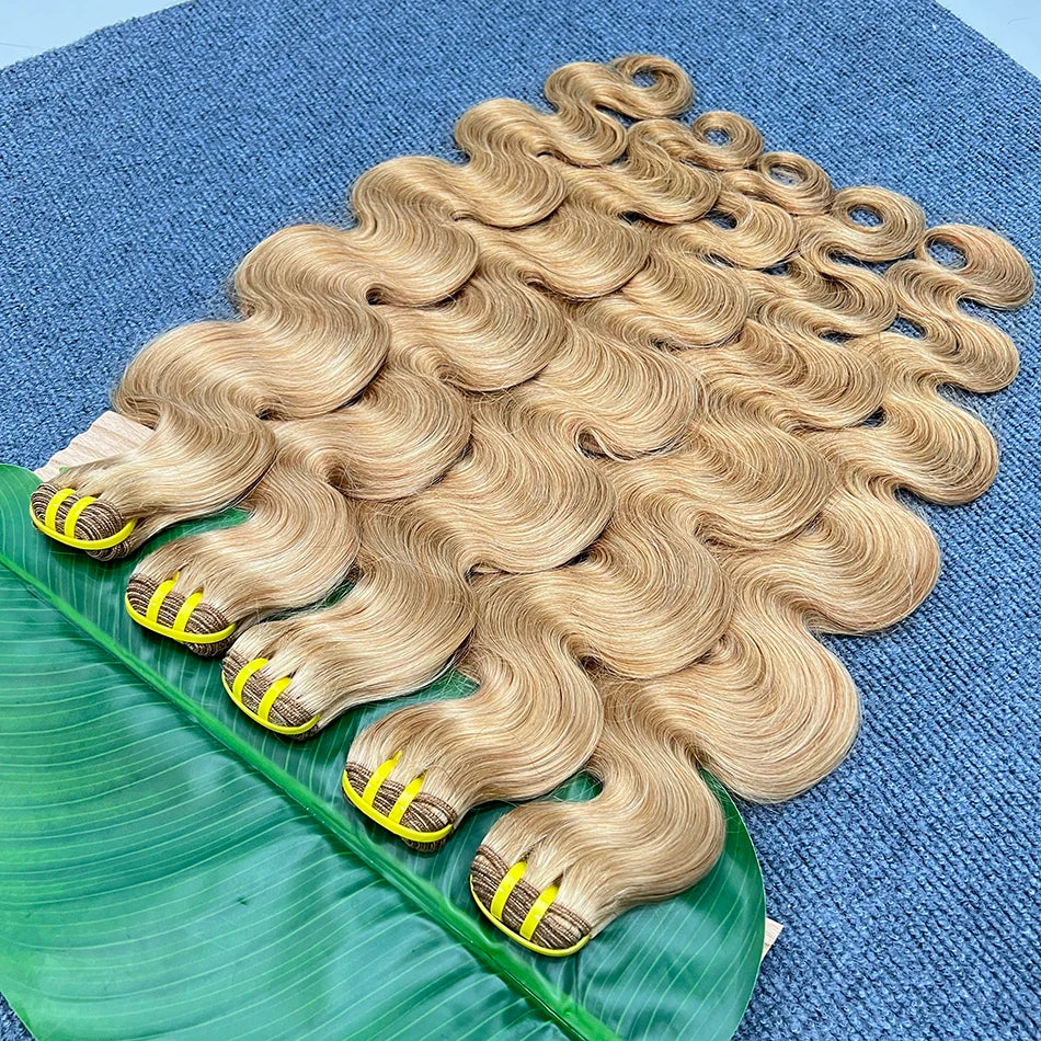 #27 Color Human Hair Body Wave Bundles 16-30 Inches Vietnamese 100% Virgin Human Hair Extensions Weaving 1/2/3/4 PCS For Women
