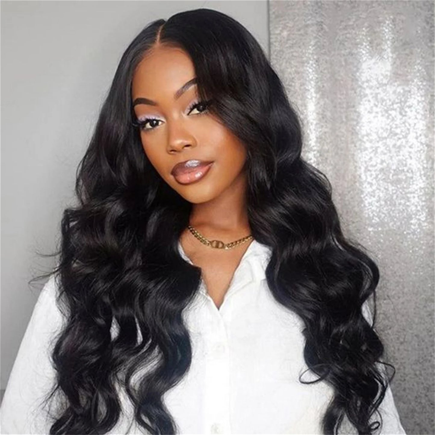 V-Part Loose Wavy Wig — Brazilian Remy Hair, 180% Density