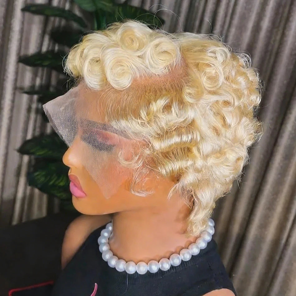 Loose Wave Pixie Bob Wig — Pre-Plucked, 13x4 Lace Front