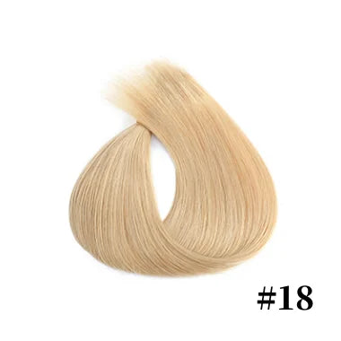Nano Ring Hair Extensions 100% Human Hair Straight Weft Pre-tipped Strands For Easy DIY Hair Extension Application